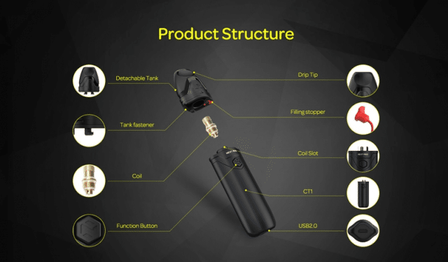 Next Mind CT1 AIO Pod Vape Kit 650mAh